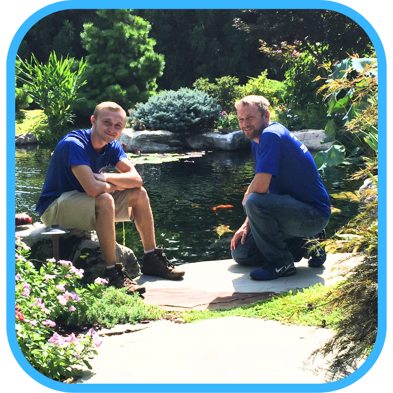 John and Tristan at interaction stone