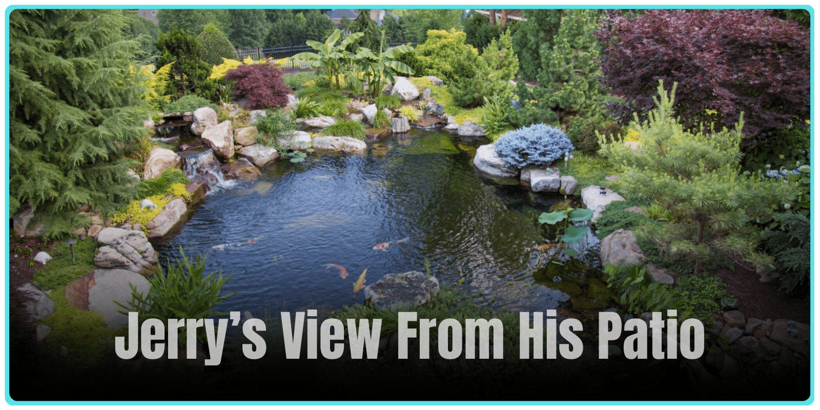 Patio view of Seiler pond